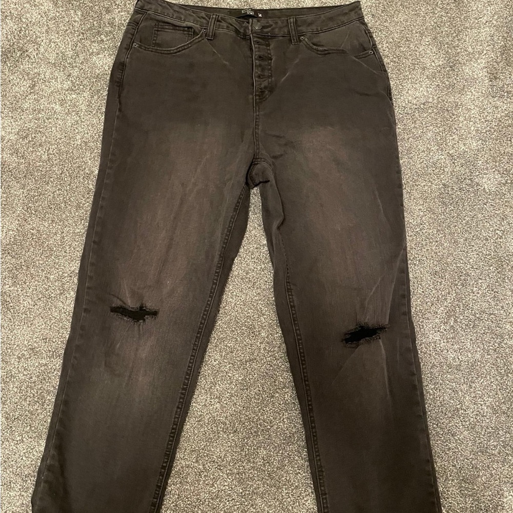 Stitch star straight cut high waisted jeans size 14